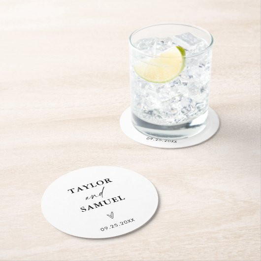 Moderne bruiloft papier Onderzetters | Minimalisti (Insitu)