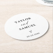 Moderne bruiloft papier Onderzetters | Minimalisti (Gebogen)