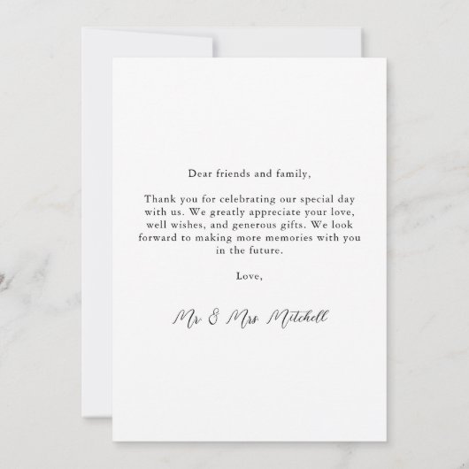 Moderne bruiloft Passen getrouwd Custom Photo Coll Bedankkaart (Achterkant)