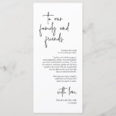 Moderne bruiloft Plaats Instelling Diner Bedankt v Programmakaart (Voorkant)