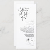 Moderne bruiloft Plaats Instelling Diner Bedankt v Programmakaart (Voorkant / Achterkant)