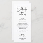 Moderne bruiloft Plaats Instelling Diner Bedankt v Programmakaart (Voorkant / Achterkant)