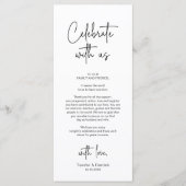 Moderne bruiloft Plaats Instelling Diner Bedankt v Programmakaart (Voorkant)