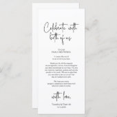 Moderne bruiloft Plaats Instelling Diner Bedankt v Programmakaart (Voorkant / Achterkant)