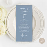 Moderne bruiloft Plaats Instelling Diner Bedankt v Programmakaart<br><div class="desc">Deel de liefde en het show van uw waardering voor uw gasten, wanneer ze gaan zitten aan hun stoel en lees deze gepersonaliseerde charmante bedankplaatskaart. Het is een geweldige manier om je speciale dag te vieren! Deze kaart zet de toon voor een onvergetelijk evenement. De bedankkaart is voorzien van een...</div>