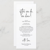 Moderne bruiloft Plaats Instelling Diner Bedankt v Programmakaart (Voorkant / Achterkant)