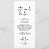 Moderne bruiloft Plaats Instelling Diner Bedankt v Programmakaart (Voorkant)