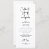 Moderne bruiloft Plaats Instelling Diner Bedankt v Programmakaart (Voorkant / Achterkant)