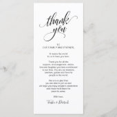 Moderne bruiloft Plaats instelling Hartelijk dank Programmakaart (Voorkant)