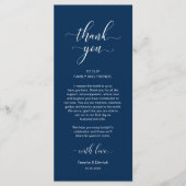 Moderne bruiloft Plaats instelling Hartelijk dank Programmakaart (Voorkant)