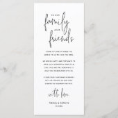 Moderne bruiloft Plaats instelling Hartelijk dank Programmakaart (Voorkant)