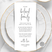 Moderne bruiloft Plaats instelling Hartelijk dank Programmakaart