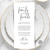 Moderne bruiloft Plaats instelling Hartelijk dank Programmakaart