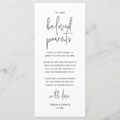 Moderne bruiloft Plaats instelling Hartelijk dank Programmakaart (Voorkant)