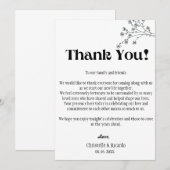 Moderne bruiloft, plaats met dank aan kaart (Voorkant / Achterkant)