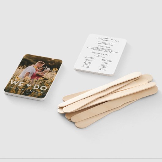 Moderne bruiloft programma fans die we doen met fo handwaaier (Niet-gemonteerd)