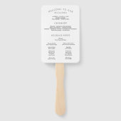 Moderne bruiloft programma fans vandaag met foto handwaaier (Achterkant)