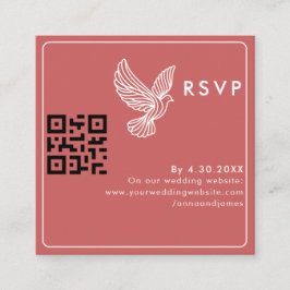Moderne bruiloft QR-code Minimalistisch Elegant Qu Informatiekaartje