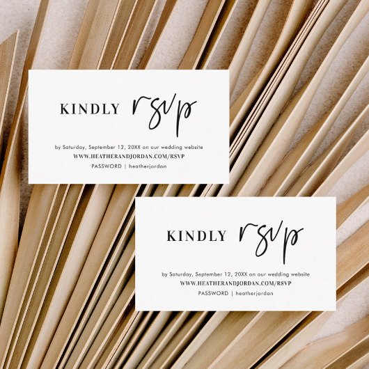Moderne bruiloft Reageren RSVP-uitbreidingskaart Informatiekaartje