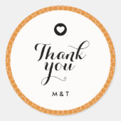 Moderne bruiloft receptie gunsten mini honing pot  ronde sticker (Voorkant)