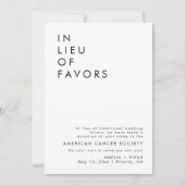 Moderne bruiloft receptie in plaats van gunsten te kaart (Voorkant)