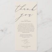 Moderne bruiloft repetitie diner dank u kaart (Voorkant)