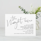 Moderne bruiloft repetitie diner, de avond ervoor kaart (Staand voorkant)