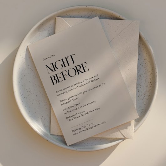 Moderne bruiloft repetitie diner uitnodigen in Tau Kaart