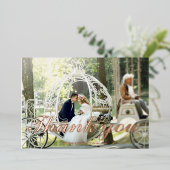 Moderne bruiloft roos folie bruiloft bedankt voor  folie feestdagenkaart (Staand Voorkant)