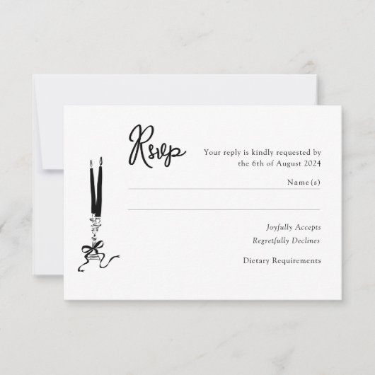 Moderne bruiloft RSVP Kaart (Voorkant)