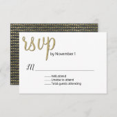 Moderne bruiloft RSVP Kaart (Voorkant / Achterkant)