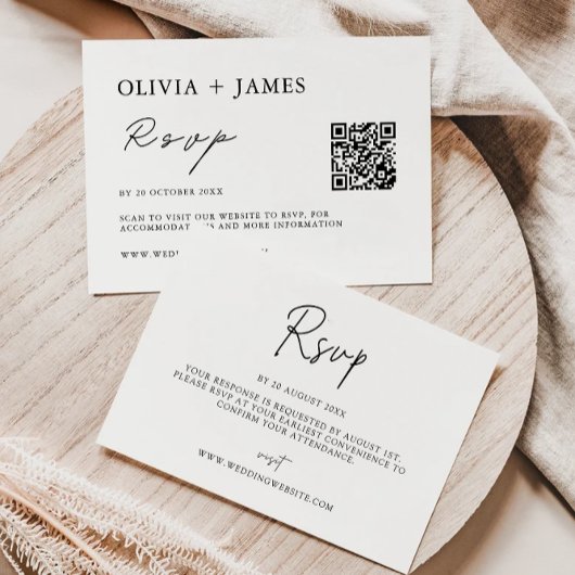 Moderne bruiloft RSVP Kaart Sjabloon