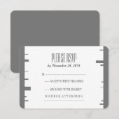 Moderne bruiloft RSVP met berkenschors Kaartje (Voorkant / Achterkant)