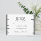 Moderne bruiloft RSVP met berkenschors Kaartje (Staand voorkant)