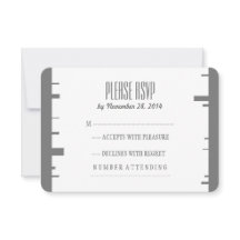 Moderne bruiloft RSVP met berkenschors