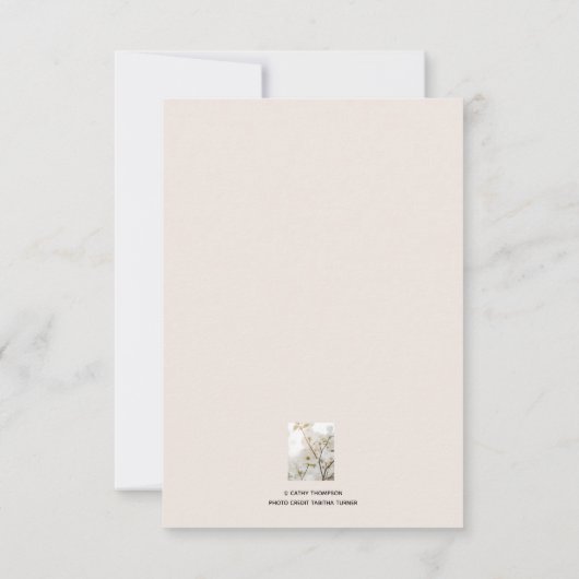 Moderne bruiloft RSVP Soft Floral hedendaags (Achterkant)