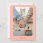 Moderne bruiloft | Save the date | licht koraal (Voorkant)