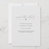 Moderne bruiloft | Save the date | Light Silver (Achterkant)