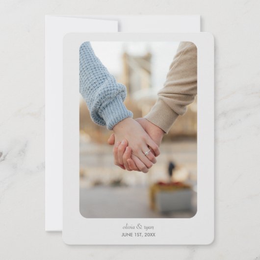 Moderne bruiloft | Save the date | Light Silver (Voorkant)