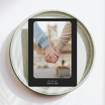 Moderne bruiloft | Save the date | Wit op zwart