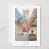 Moderne bruiloft | Save the date | Zwart op wit (Voorkant)