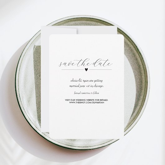 Moderne bruiloft | Save the date | Zwart op wit