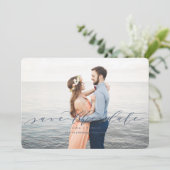 Moderne bruiloft Save the Dates Date (Staand voorkant)