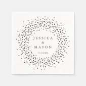 Moderne bruiloft servetten - Cocktail servet (Voorkant)