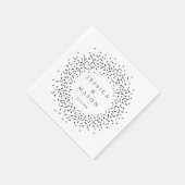 Moderne bruiloft servetten - Cocktail servet (Hoek)