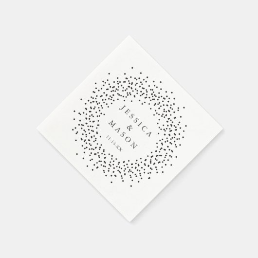 Moderne bruiloft servetten - Cocktail servet (Hoek)