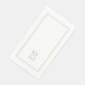 Moderne bruiloft Simple Monogram Names Initiaal Go Servet (Hoek)