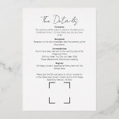 Moderne bruiloft Sjabloon Zilver (Achterkant)