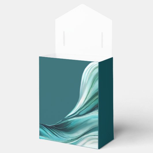 Moderne bruiloft-smaragd groen bedankdoosjes (Geopend)