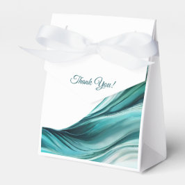 Moderne bruiloft-smaragd groen bedankdoosjes